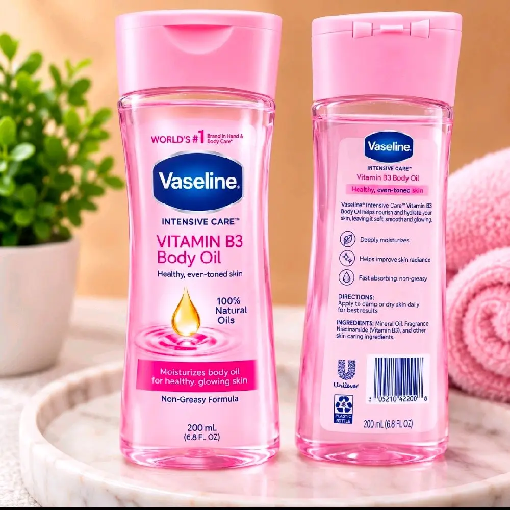 Vaseline Body Oil, Hydrating Skin Moisturizer for Daily Use