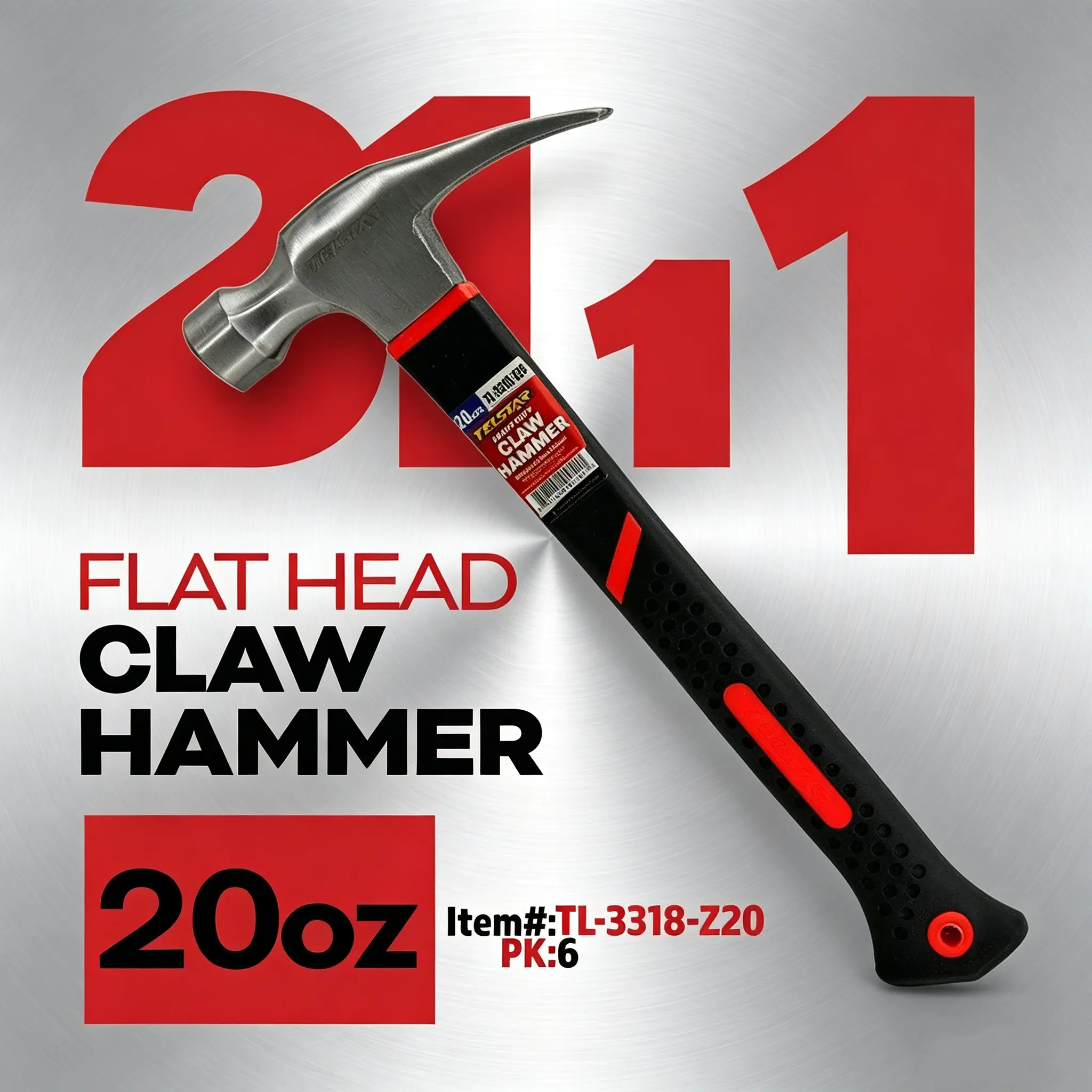 Mutt Tools Professional Drywall Hammer Hatchet - 20oz Head - Ergonomic Grip - Vibration Damp Lath Hammer for Drywall Work and Installation