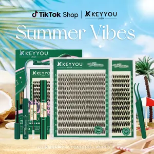 KEYYOU Flora Lash Kit | Spider Lash | Volume Boosting | Waterproof | Long-Lasting | DIY Extensions | 132PCS Cluster Lashes | Soft | Kim & Kylie D curl |Easy DIY At Home | Ultra Thin Band #DealsForYouDays
