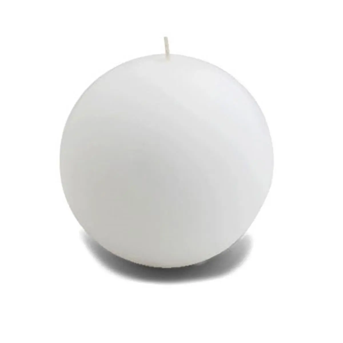 212 MAIN White Wax Sphere Candles - 4" Diameter 2-Piece Set, Citronella Citrus Scented Mosquito Repellent, 56 Hours Burn Time, for Outdoor Camping Campfire/BBQ Party, Room Decor