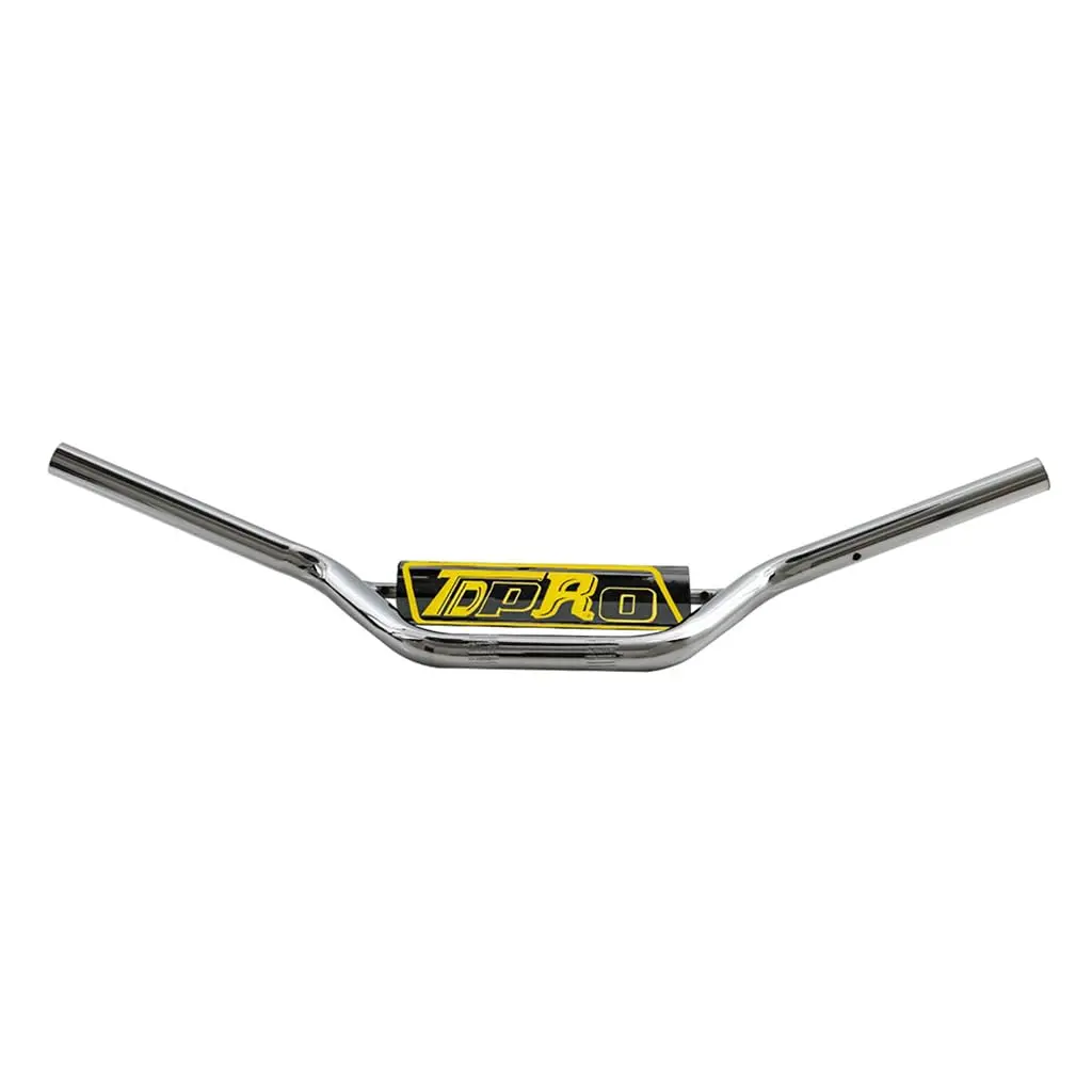 7/8 Inch 22mm Handlebar Direction Steering Handle Bar with Cross Bar Pad 630mm 24.8 Inch Electroplated for Scooter Mini Dirt Pit Bike Quad ATV Go Kart Apollo CRF XR Razor 50cc-250cc Offroad Motorcycle