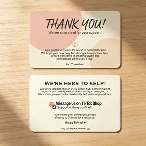 1pcs Women clothes Thank You Card / After-Sales Card