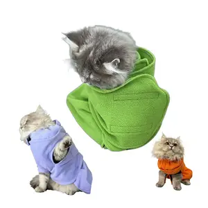 Calming Cat Wrap (Solid Color Series) - Multi-Use for Nail Trimming, Eye Drops & Vet Visits