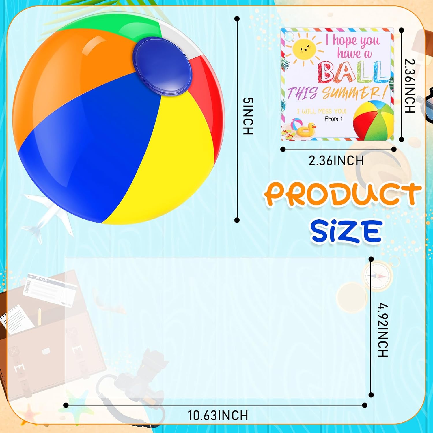 24 Set End of Year Student Gifts from Teacher Bulk Neon Star Shaped Sunglasses Beach Balls Goody Bags for Preschool Kindergarten Graduation