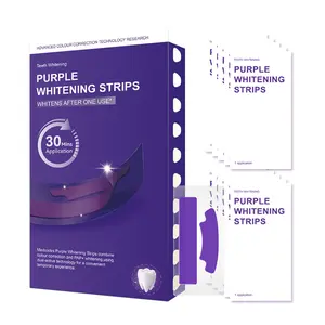 BeautyLabUS Purple Teeth Whitening Strips - 7/14 Whitening Sessions - Effective Teeth Whitening  Strips - Remove Stains - Enamel Safe - Gentle for Sensitive Teeth - Peroxide-Free