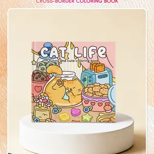 Cat Life Coloring Book, Adorable Cat Line Art Coloring Book, Healing and Cute Cat Theme, Perfect for Relaxation and Fun