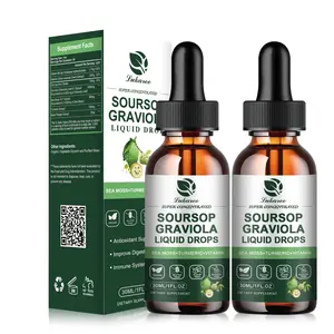 (2 Pack) Soursop Graviola Leaf Extract Liquid Drop Plus Pure Botanical Sea Moss for Cell Support & Regeneration, Immunity, Liver, Zzz & Antioxidant , 2Fl Oz