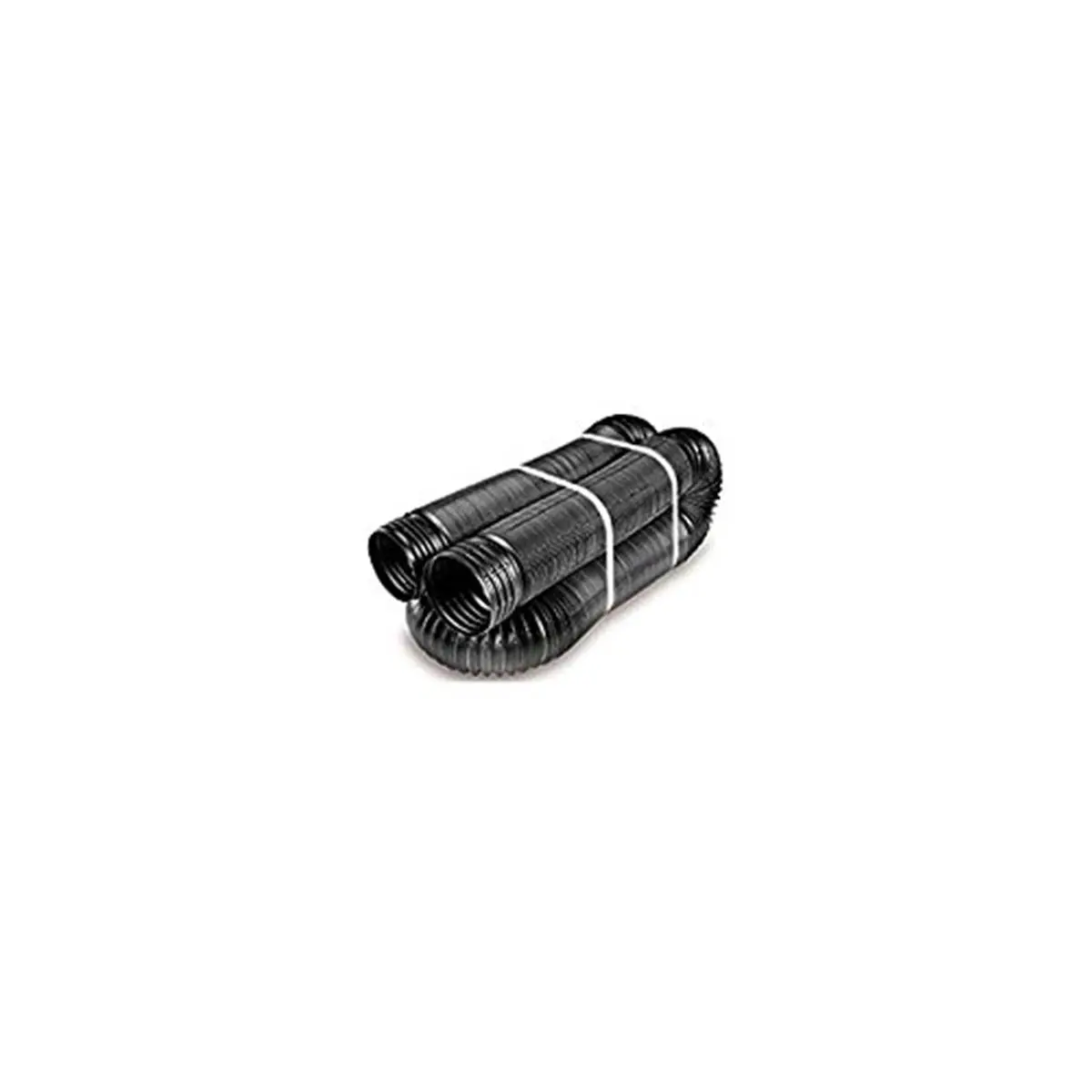 212 MAIN Flex Drain Perforated Flexible Pipe, 25ft Long Ground Drainage Plumbing Accessory (25 ft. Expandable, Without Sock)