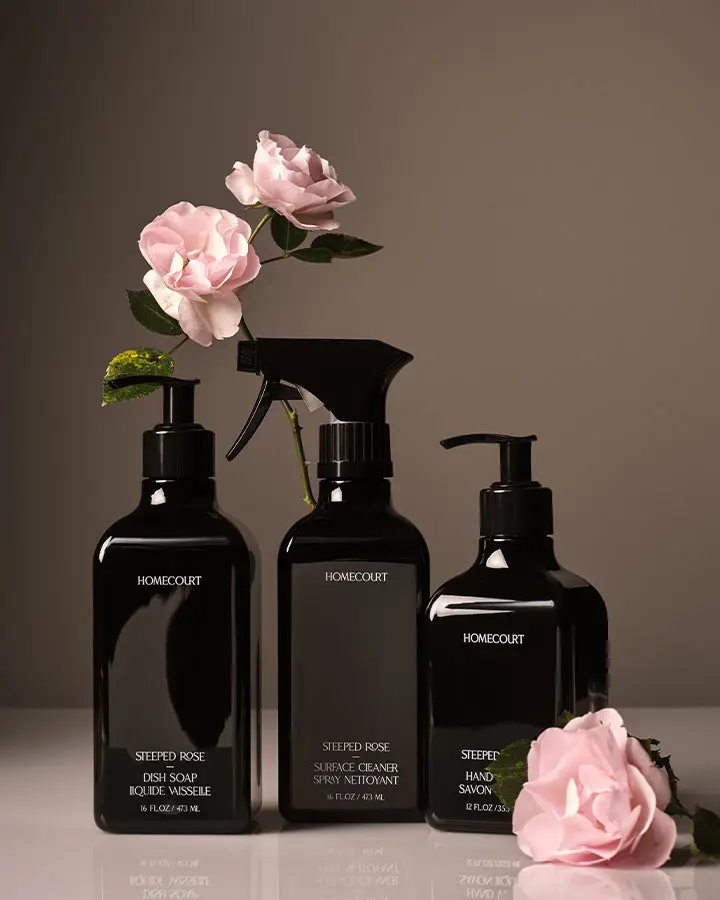 Homecourt Kitchen Trio by Courteney Cox with Surface Cleaner, Hand Wash, and Dish Soap