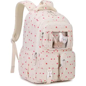 Corduroy Backpack Kids Backpack for Girls School Bags for Middle School Students Book Bag for Elementary Primary Kawaii Ita Backpack