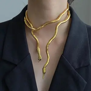Snake Wrap Bold Dual Necklace