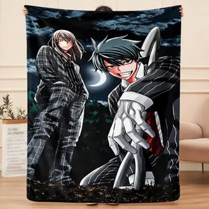 Tougen Anki inspiration the simple flannel blanket, Cozy chic blanket, to fit travel rest and spread freely, adding comfort to every scene, giving partners at the carnival