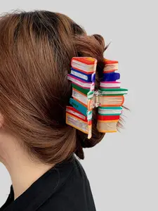 High Heel Style Hair Clips Barrettes for Fine Hair, Fun Teacher Student Design, Cute Women's Accessories, Perfect Gift for Book Lovers