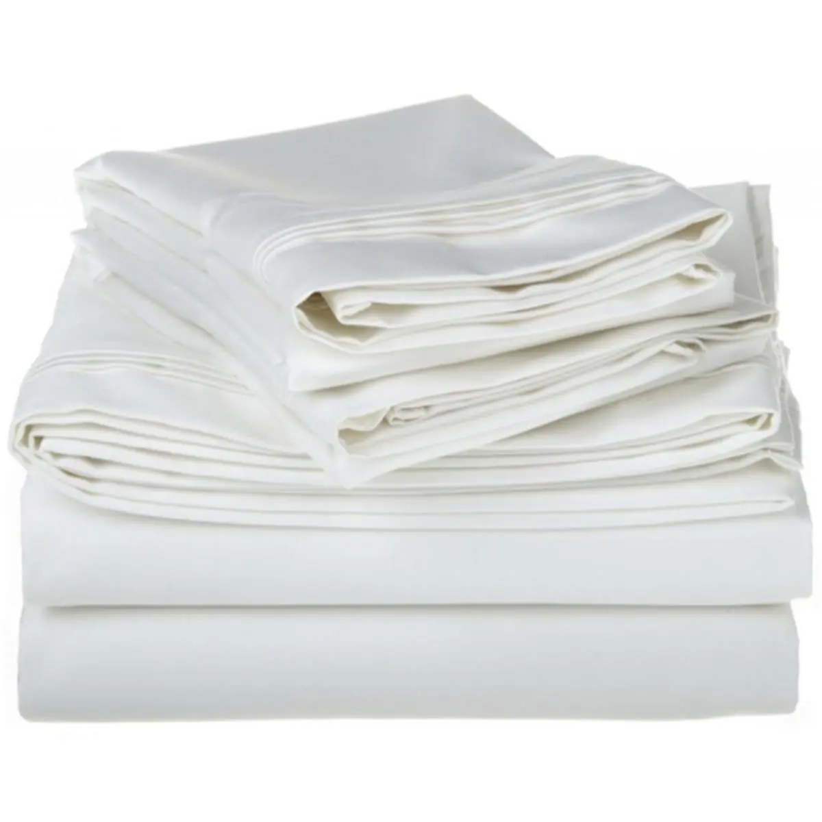 212 MAIN Solid Colors 1000 Thread Count 100% Egyptian Cotton Sheet Set - Luxurious Bedding for California King Bed, White