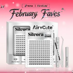 Silvora | Velour Luxe Collection Upgrade Lashes Ultra-Dense Waterproof Long-Lasting for Venus Natural Daily Beginner-Friendly DIY Lashes Trendy Must-Have Clusters