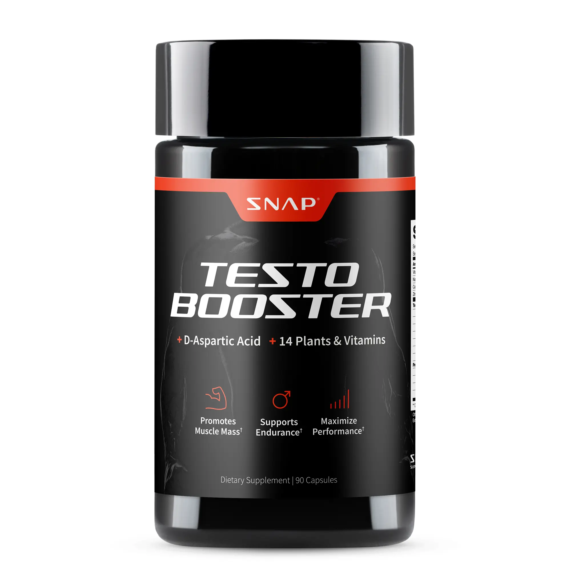 Snap - Testo Booster - Supports Men's Testosterone Production - 3rd party tested - 90 count