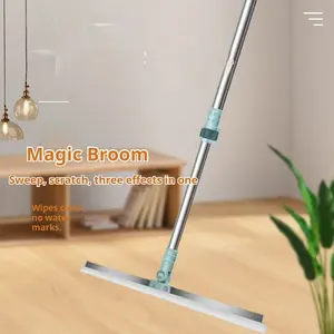 Multifunctional Silicone Magic Broom, Extendable Bathroom Floor Cleaner, Hair Sweeper, Water Squeegee, Adjustable Sweeping Height, Ideal for Bathrooms and Floors, Household Cleaning Tool, Home Care Supplies