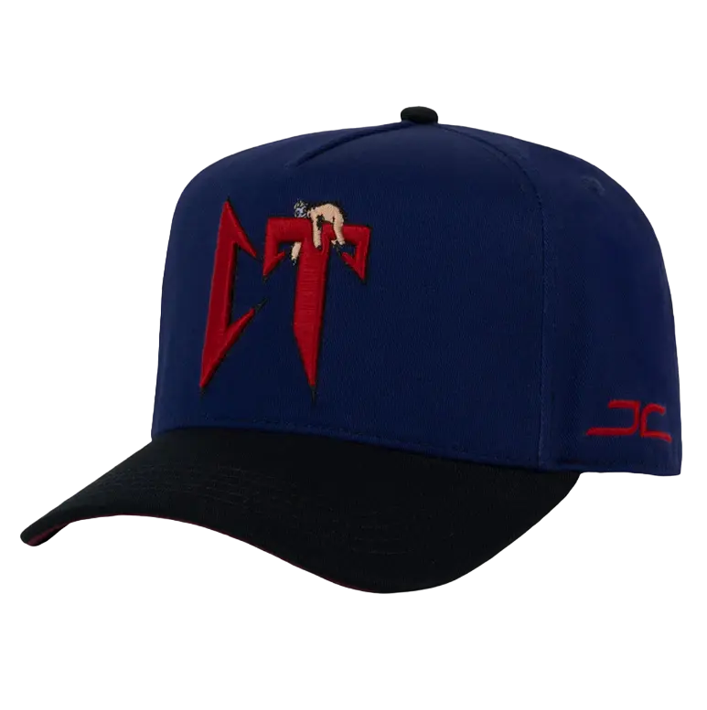 JC HATS CT NATAEL CANO CORRIDOS TUMBADOS NAVY RED SNAPBACK HAT 1819 NVY