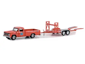 1967 Dodge D-100 - Grand Spaulding Dodge w/ Tandem Car Trailer (Hitch & Tow) Series 29 Diecast 1:64 Scale Model - Greenlight 32290A