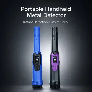 IP68 Waterproof Handheld Metal Detector, Compact Probe with LED Flashlight, 360° High Precision Detection & 3 Alert Modes, Includes Belt Holster for Beach & Underwater Treasure Hunting