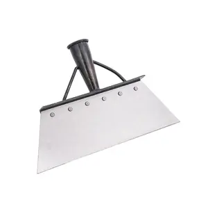 Heavy-duty stainless steel multifunctional garden cleaning shovel with ergonomic design; suitable for clearing moss, weeds, and snow; handleless gardening shovel; manganese steel digging trench shovel; steel snow shovel.