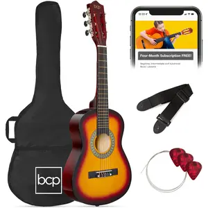 Best Choice Products 30in Kids Acoustic Guitar Beginner Starter Kit with Strap, Case, Strings