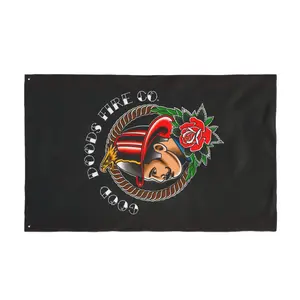 GOOD DOODS FIREFIGHTER STATION FLAG |single sided|