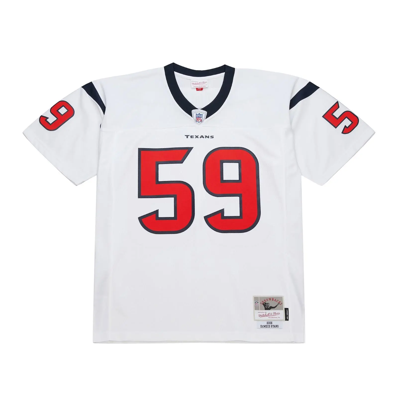 DeMeco Ryans Houston Texans White 2006 Legacy Jersey NFL Throwback Mitchell & Ness