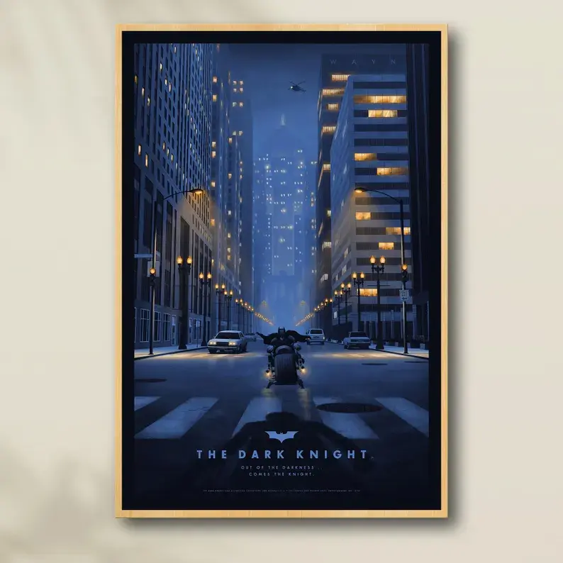 Poster The Dark Knight Classic Movie Poster, Film Fan Collectibles, Vintage Movie Poster, Home Decor,Wall Art, Poster Gift homedecor