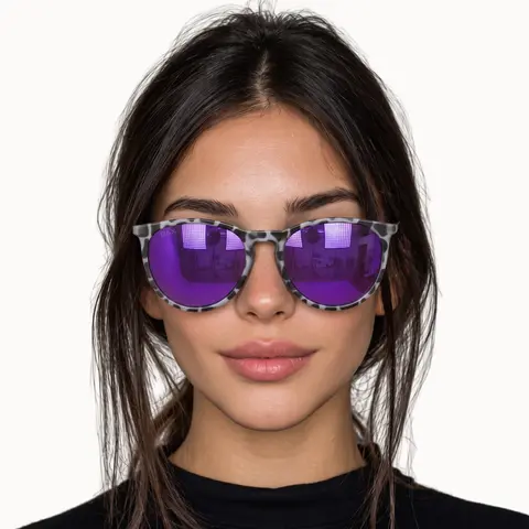 DAX Eyewear Women's Midnight Matte Sandy Brown Horn Wayfarer Polarized Sunglasses - Medium Full Rim PC+Allo Frames, PC Glare Cut Lenses, Hair-Friendly Nose Pieces, UV400 UV Protective Glasses - Crystal Stylish Accessories for Daily Shades Look