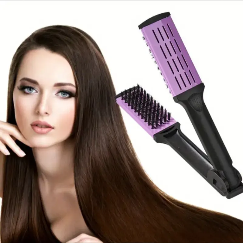 Hair Straightening & Curling Comb, Heatless Hair Styling Tool for Women, Anti-static Hair Brush for All Hair Types, Heatless Styling Tools