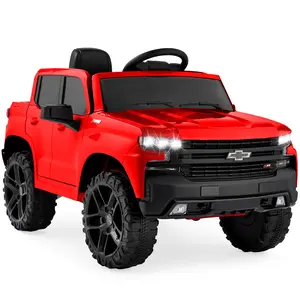Best Choice Products 12V 2.5 MPH Licensed Chevrolet Silverado Ride On Truck Car Toy w/ Parent Remote Control