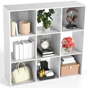 Vertical or Horizontal Cube Storage Organizer, Open Bookshelf with Removable Back Panels for Living Room Bedroom, Display Bookcase