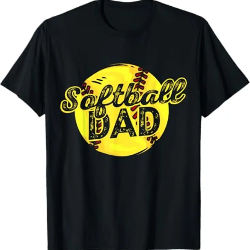 Softball Dad Daddy Father Father's Day T-Shirt