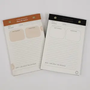 Church Notes Notepad - Sermon & Podcast Christian Notebook Pad - Guided Journal to Write Key Points, Bible Verses, Notes, and Application - Men and Women Gift Idea