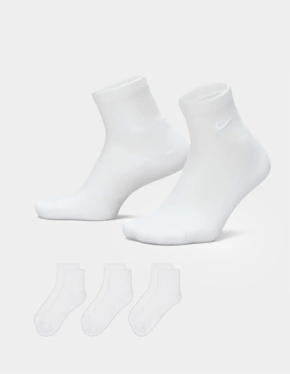 NIKE Everyday Elevated Embroidered Swoosh Womens Ankle Socks
