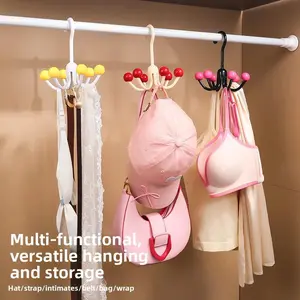 Multi functional six claw hook household bag rack bag underwear suspender hat hook dormitory wardrobe storage rack
