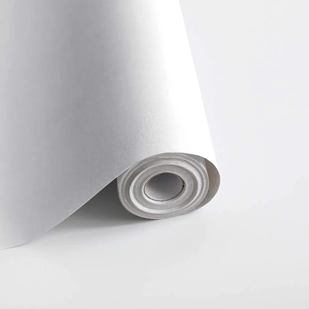 118"x17.7" Peel-and-Stick White Vinyl Wallpaper, Waterproof Self-Adhesive Decorative Contact Paper Roll for Home Wall, Kitchen, Bedroom