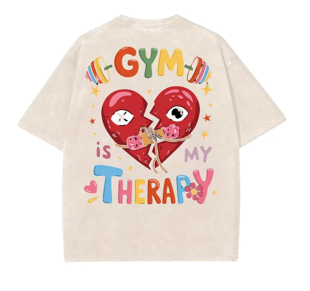 Gym Fixed My Heart T-Shirt, Gym Shirt, Graphic Gym Shirt, Vintage Washed Tee Conton, Gym Shirt Women, For Men, Ful Size