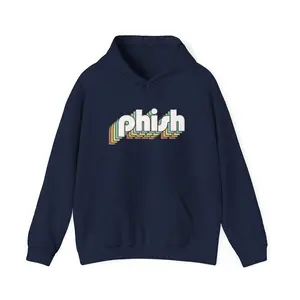 Phish Retro Rainbow Logo Graphic Unisex Hoodie | Jam Band Music Festival Psychedelic Trey Anastasio Fishman Donuts Band Shakedown Lot Hoodie