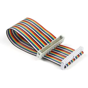 Male to Female Ribbon Cable 40pin 8inch Breadboard Jumper Wires for Connection Raspberry Pi 5 3 2 Model B B+ w/ 3.5/5 inch TFT Touch Screen LCD Display