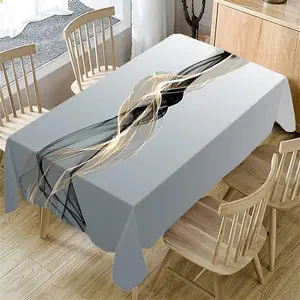 Abstract Style Tablecloth, Rectangular Tablecloth, Washable Table Cover, Table Decoration Supplies for Home Kitchen Dining Room Wedding Party, Rectangle Tablecloth