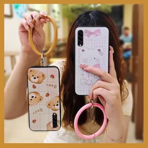 Waterproof Bracelet Phone Case For Samsung Galaxy A50S/A30S/SM-A307F/SM-A507F Solid Color Cute Dirt-resistant Youth Funny Personality heat dissipation Back Cover Protective Ring