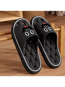 1 pair of women's cute panda slippers - non-slip open-toe home shoes with panda face and hollow cut design, soft soles suitable for indoor/outdoor wear - panda print slip-ons (comfortable), women's shoes