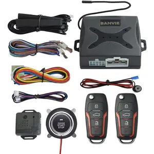 Car Alarm System Push to Start Ignition Kit, PKE Passive Keyless Entry with Remote Start, Engine Start Stop, Connect to Car Original Horn