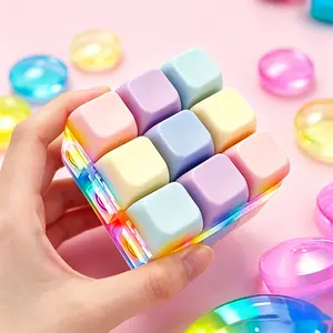 9‑Key Fidget Keyboard Keychain, Glowing Light Up Mechanical Button Fidget Toy, Stress Relief Decompression Keychain, Cute Portable Sensory Toy for Anxiety, Office Desk Toy for Teens Adults