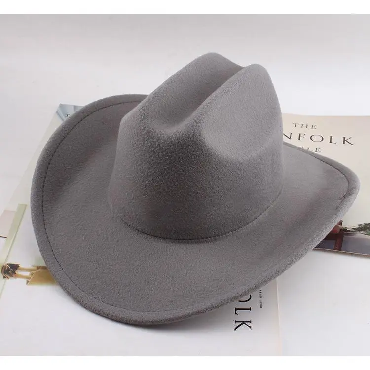 Felt with a straight curved edge   gray