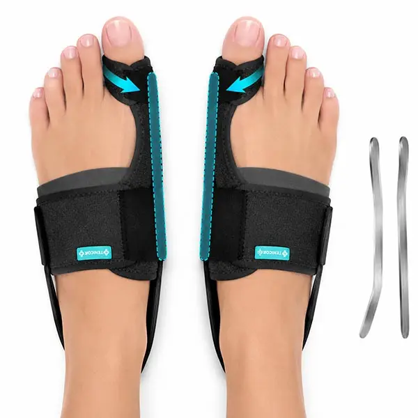 Breathable Bunion Relief Sleeves for Women & Men | Soft Fabric Toe Support with Adjustable Straps | Lightweight Big Toe Sleeve for Daily Comfort | 1 Pair，toe spacers