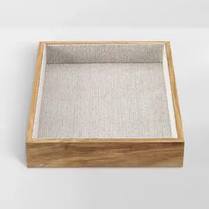 NEAT Method Lined Acacia Wood Tray – Jewelry & Drawer Organizer