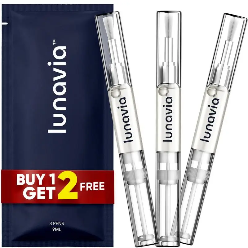 Lunavia Antifungal Pen 3-Pack, 25% Undecylenic Acid Nail Care Pen with Tea Tree, Clove Bud & Aloe for Daily Nail and Foot Care